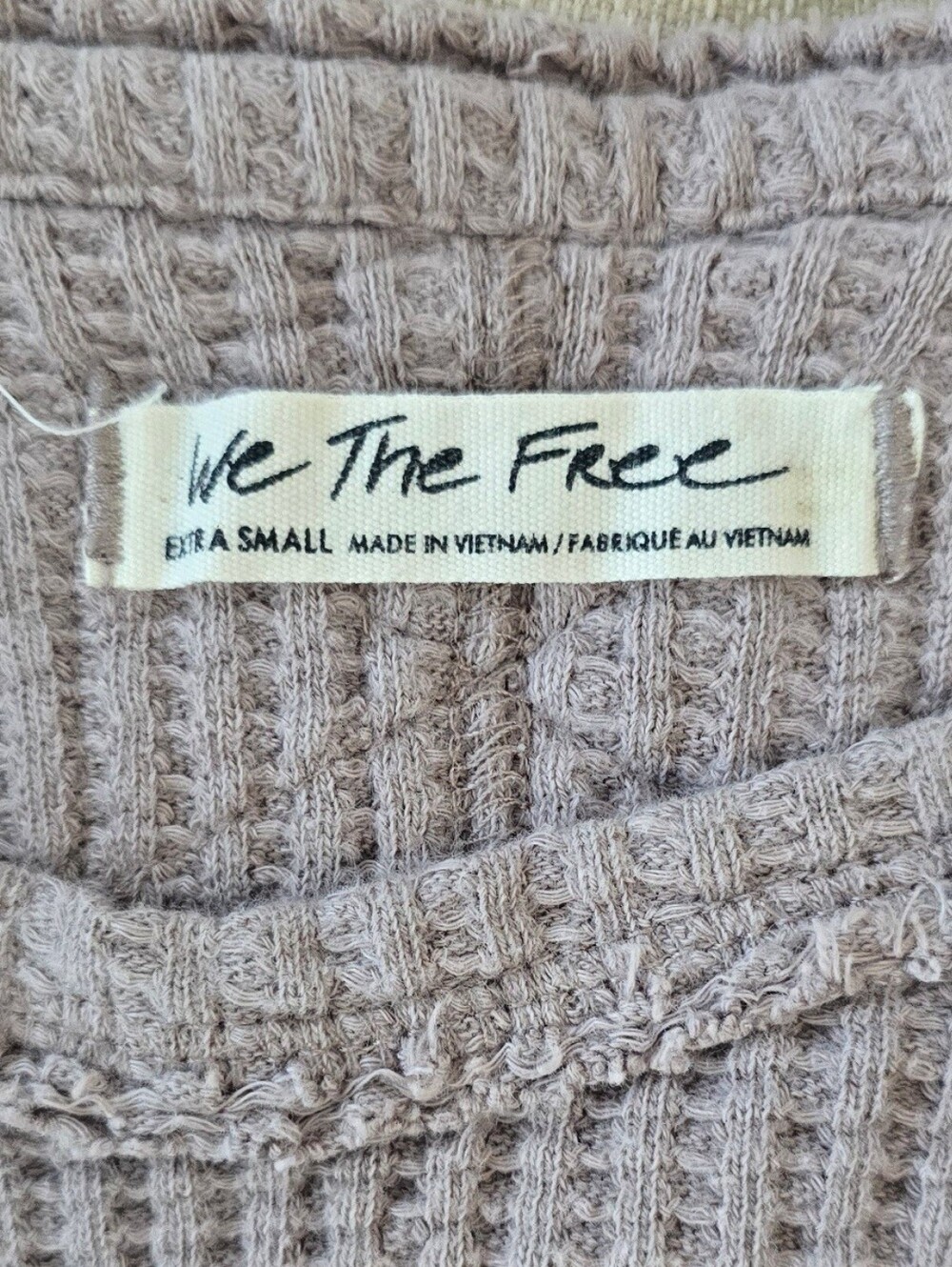 Free People Long Sleeve Ribbed Knit Top - Dusty Mauve Size S - Picture 3 of 6